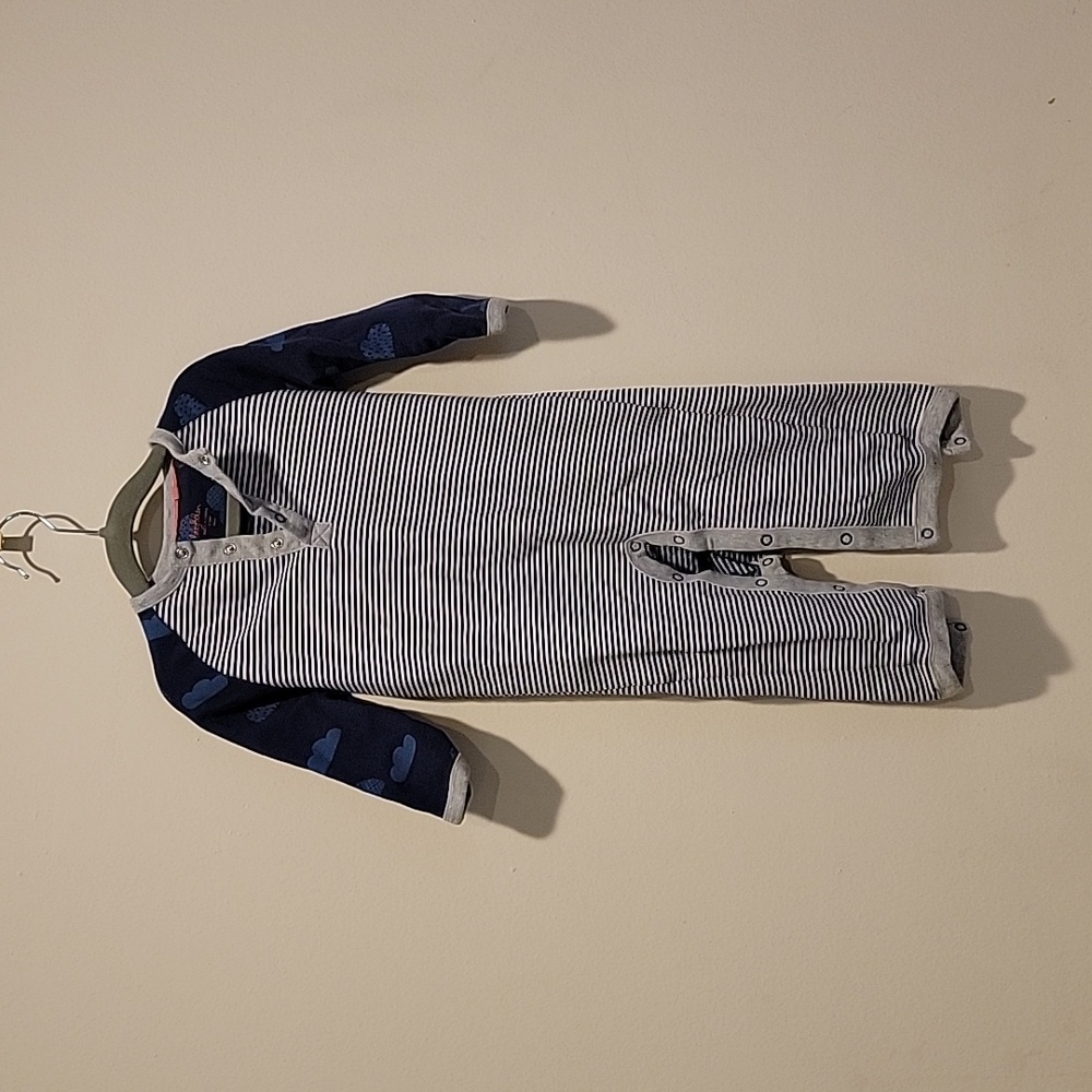 Baby Boden fleece lined stripe bodysuit one piece 12-18